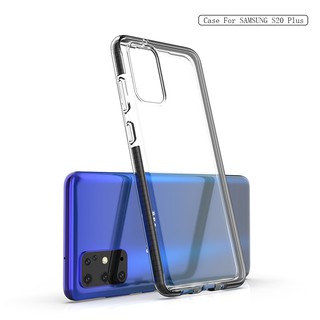 Ốp lưng trong suốt viền mạ cho điện thoại SAMSUNG Galaxy S20 Plus S20 Ultra Edge
