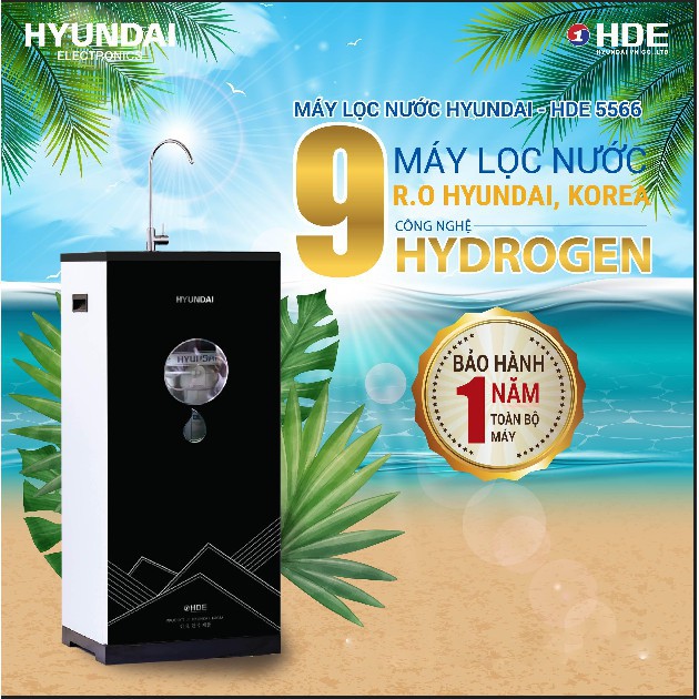 Máy lọc nước Hyundai HDE 5566 RO.9 lõi nhập khẩu công nghệ Hidrogen.