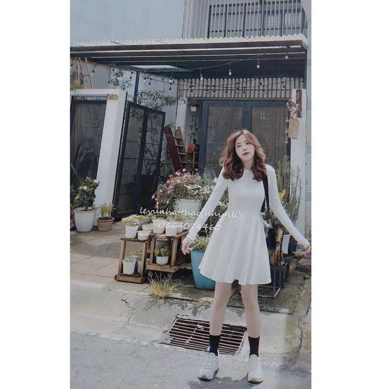 🍓 Váy umi hàn xoè tay dài kèm ảnh thật | BigBuy360 - bigbuy360.vn