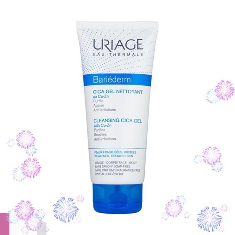 URIAGE GEL LÀM SẠCH DÀNH CHO DA KÍCH ỨNG BARIEDERM CICA GEL NETTOYANT 200ML