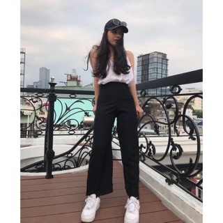 Quần culottes cạp cao Ulzzang/ Ảnh Thật