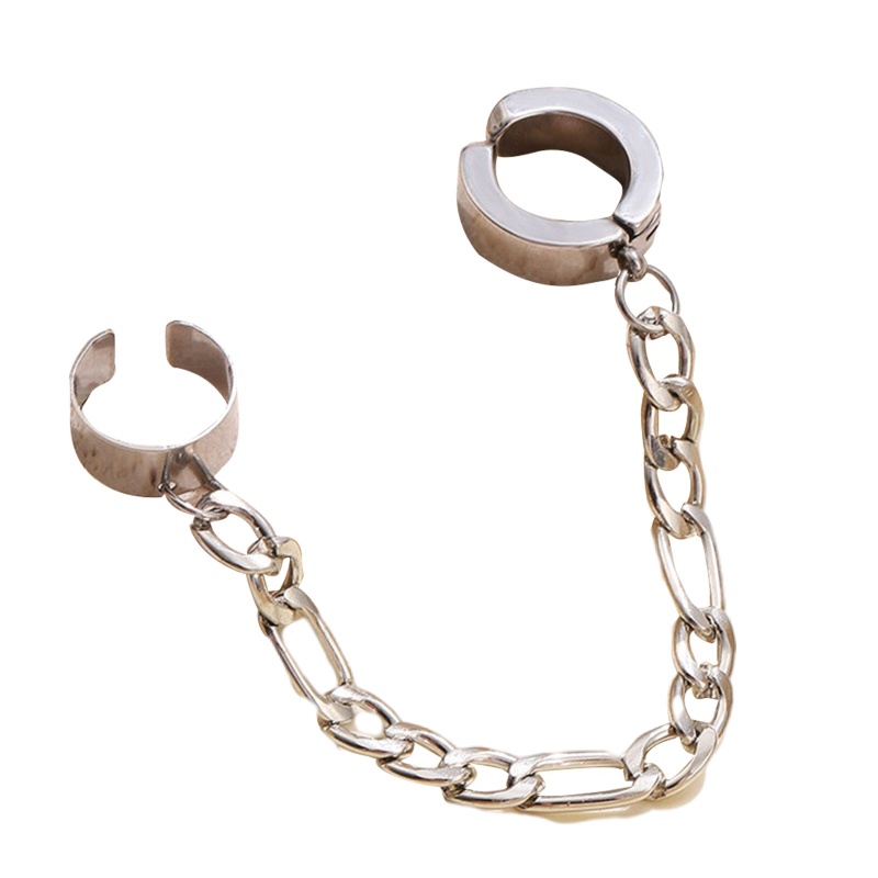 Khuyên Kẹp Vành Tai Hai Lớp Tua Rua Không Cần Xỏ Lỗ Cho Nữ