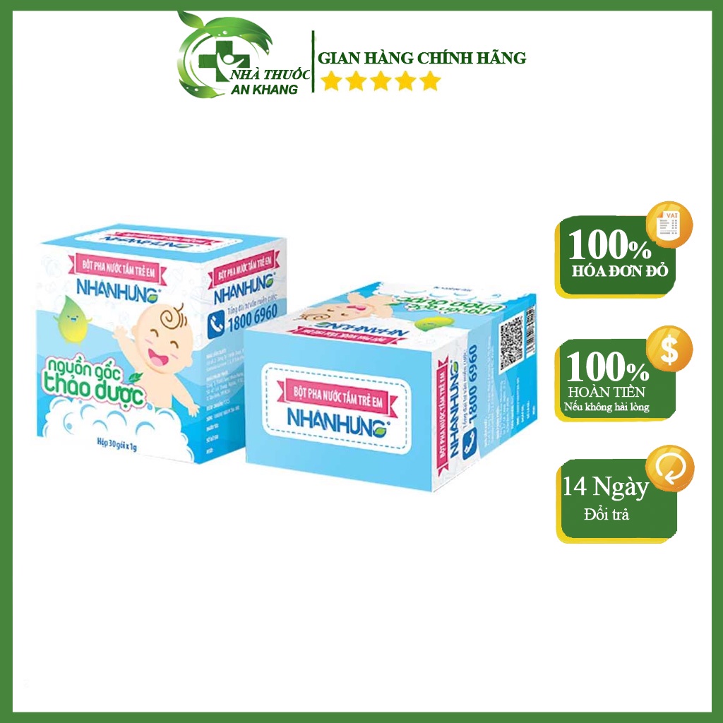 BỘT PHA NƯỚC TẮM TRẺ EM NHÂN HƯNG