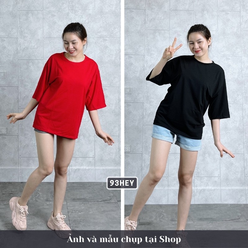 Áo Thun Tay Lỡ Unisex Phông Trơn Basic Form Rộng Mềm Mịn Cho Nam Nữ Thương Hiệu 93HEY ATL01 | BigBuy360 - bigbuy360.vn