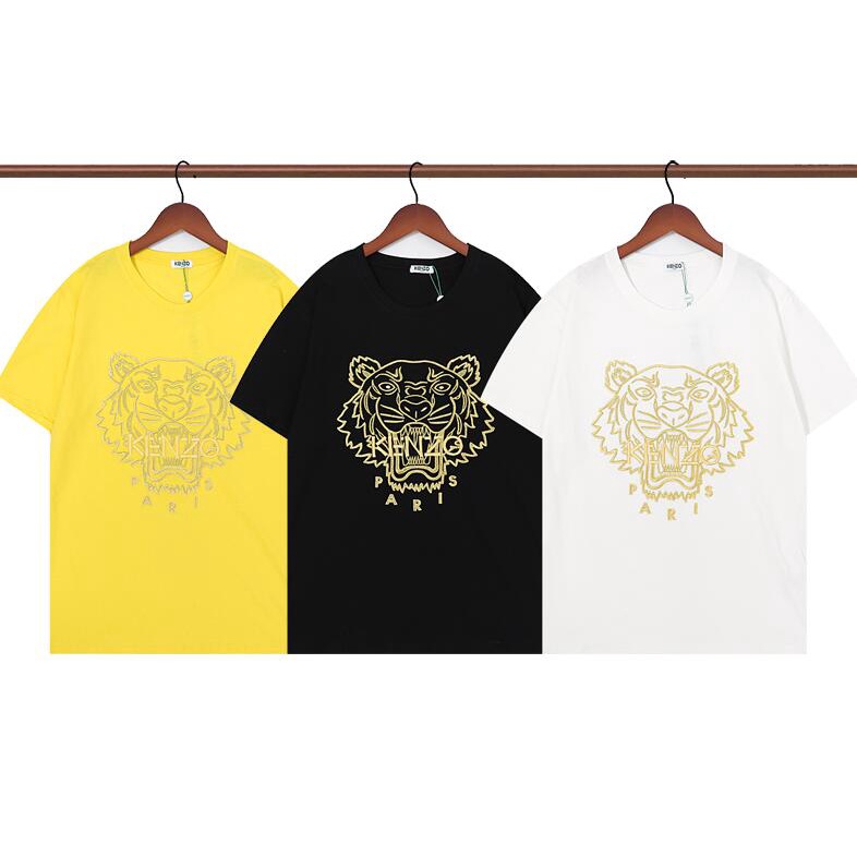 Áo Thun cotton Tay Ngắn Thêu Hoạ Tiết Kenzo Thời Trang Dành Cho Nam Và Nữ