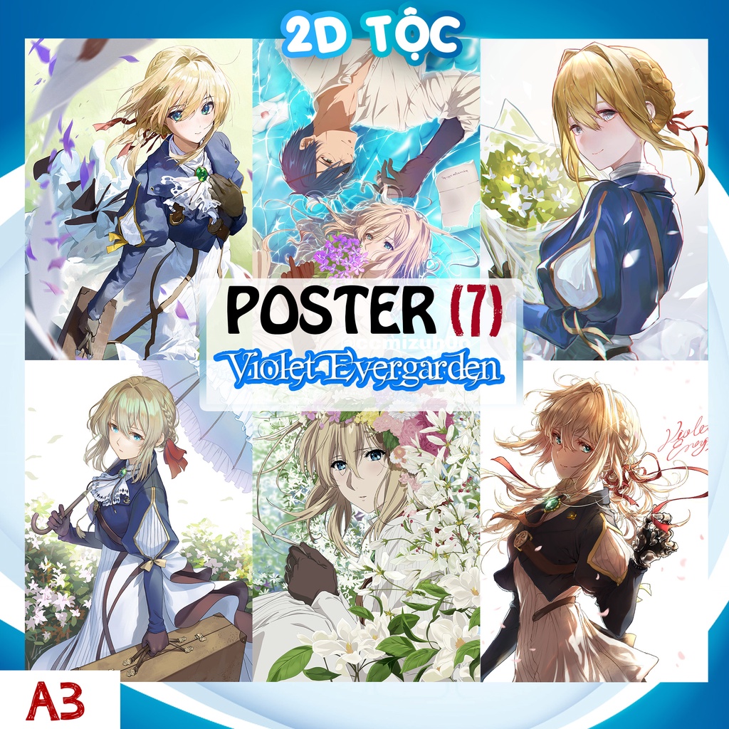 TRANH POSTER A3 GIẤY CHẤT LƯỢNG CAO ANIME VIOLET EVERGARDEN (7) - 2D TỘC SHOP