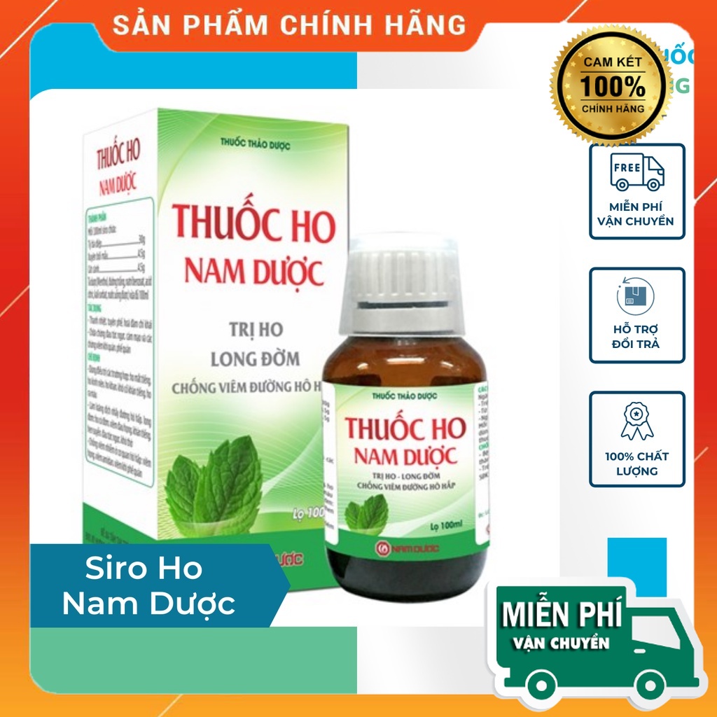 Siro Ho Nam Dược Hỗ Trợ Giảm Ho Thanh Họng Khản Tiếng Long Đờm 100ml