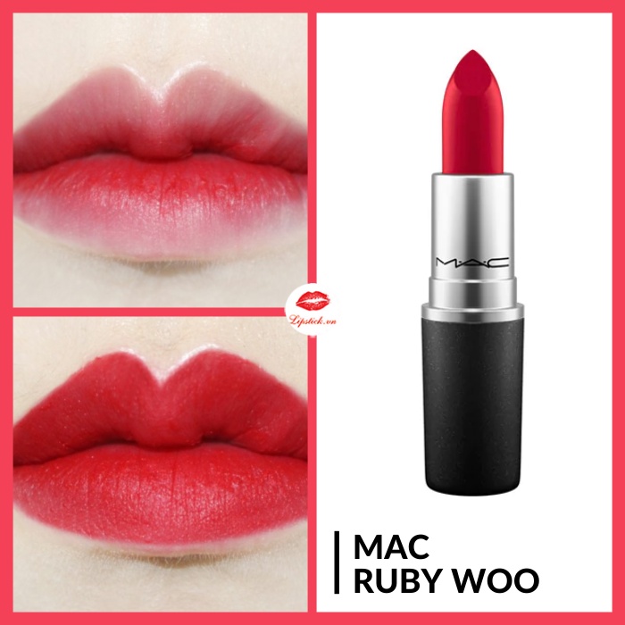 Son MAC Ruby Woo 707 Màu Đỏ Cổ Điển Sang Chảnh, son MAC chính hãng chuẩn Auth date mới nhất