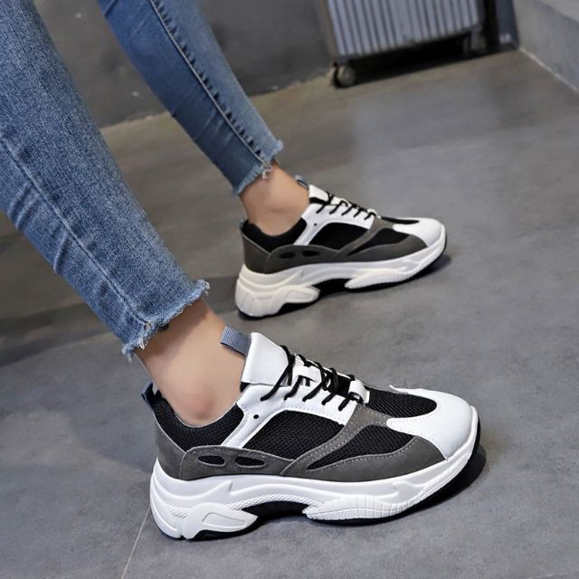 Giày thể thao độn đế nâng chiều cao(ảnh thật phía sau)