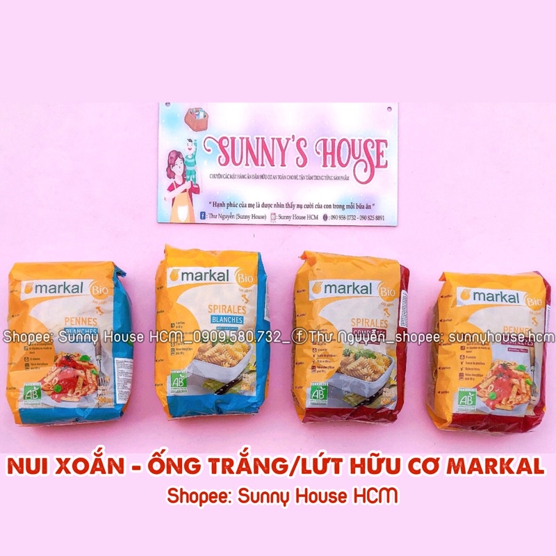 Nui xoắn/ống hữu cơ Markal 500g [Date 2023]
