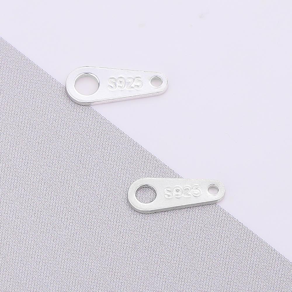 Phụ kiện đệm nối dài Beadia hình bầu dục không đối xứng bằng bạc sterling 925 dùng để tự làm trang sức