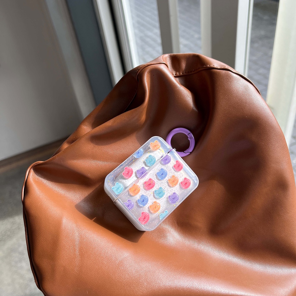 Vỏ Bảo Vệ Hộp Sạc Tai Nghe AirPods3 AirPods3 Họa Tiết Hoạt Hình Gấu / Vịt Màu Dạ Quang Dễ Thương 2021 Ốp