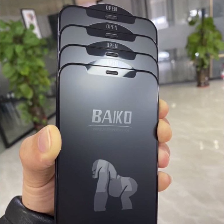 Kính cường lực BAIKO cho iPhone 15 14 11 pro max/ 12/ 13 promax/ x/ xr/ xs max/11/ 6/6s/7/8 plus/xsmax/mini ip chống bụi