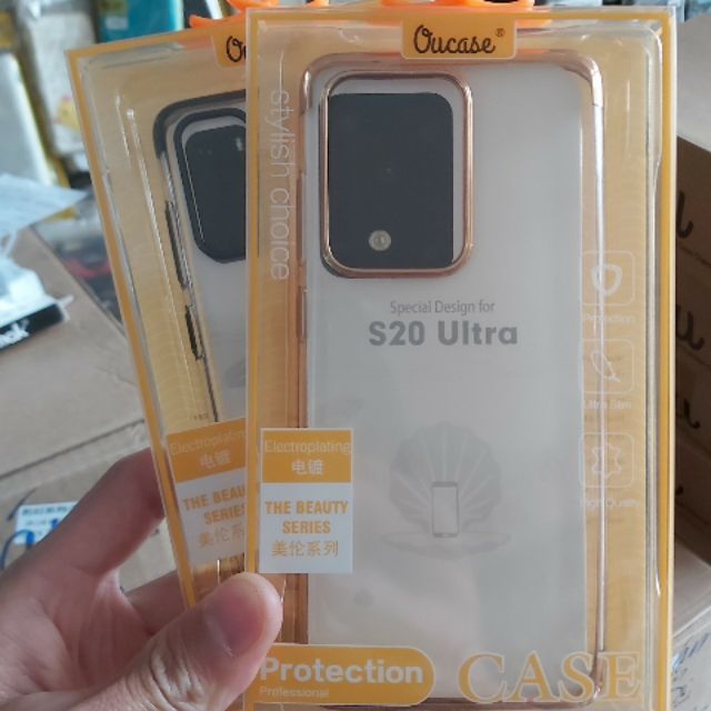 Ốp lưng Samsung S20/S20 Plus/S20 ultra Dẻo Trong Suốt Viền Xi Màu