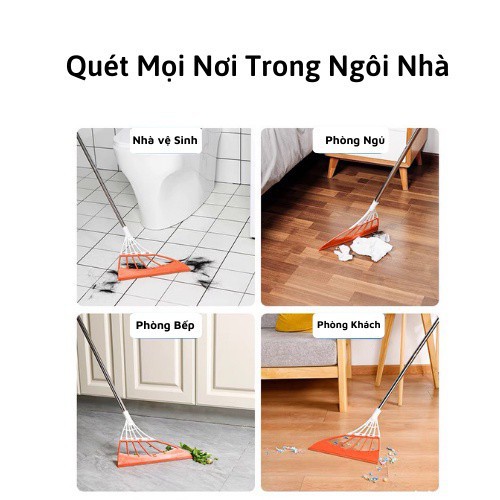 Chổi gạt nước thông minh bằng silicon ,bộ chổi quét sàn nhà không dính có thể tháo gỡ 88278