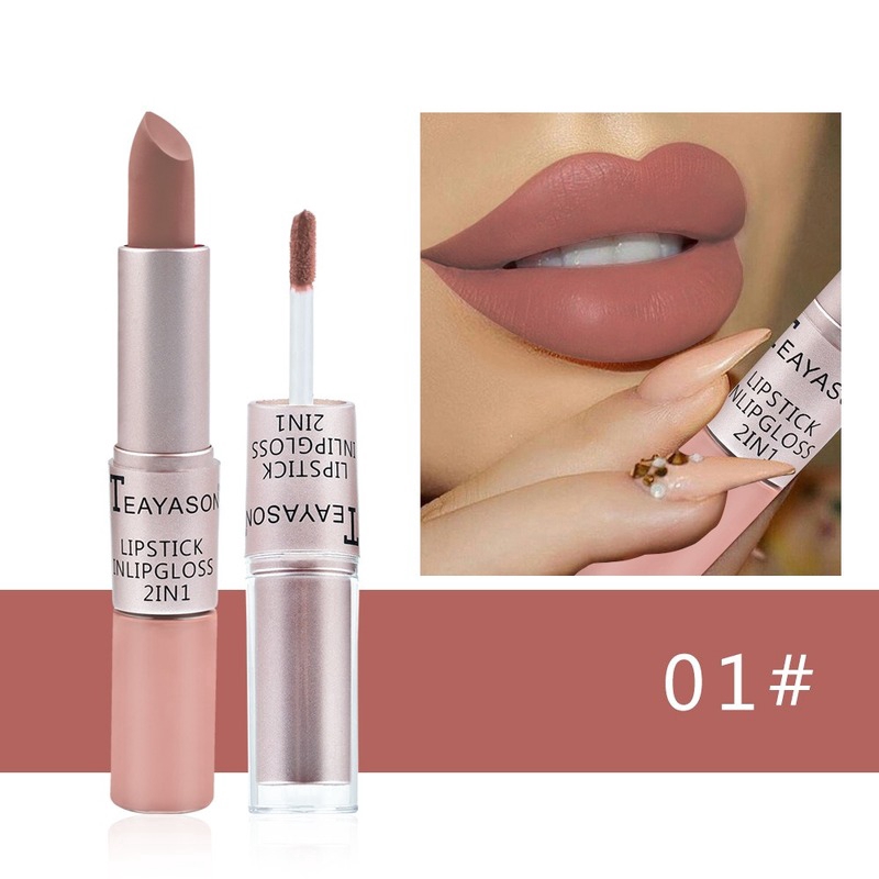 (Hàng Mới Về) Son Môi Teayason Thiết Kế Hai Đầu Lâu Trôi Chống Dính Cốc Không Phai Màu | BigBuy360 - bigbuy360.vn