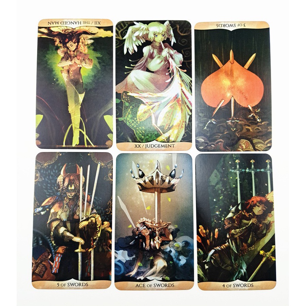 [Size Gốc] Bộ Bài Traditional Manga Tarot 78 Lá Bài Tặng Đá Thanh Tẩy S49