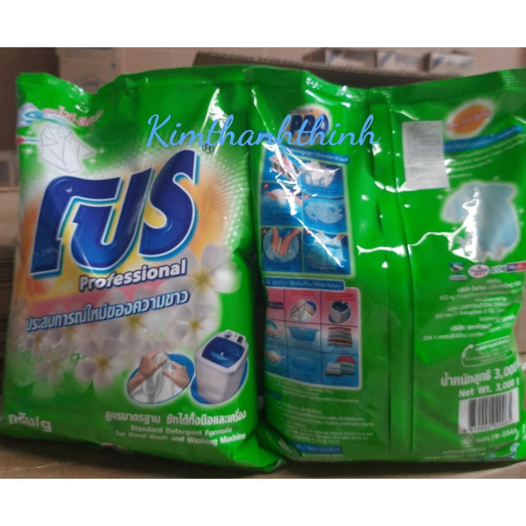 (KTT) Bột giặt PRO ( Professional) gói 3 kg - Hàng Thái Lan