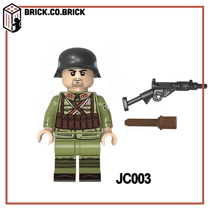 Lính Trung Quốc Mô Hình Đồ Chơi Lắp Ráp Non LEGO Lính Quân Đội Thế Chiến Minifigure China Soldier World War JC001-JC004