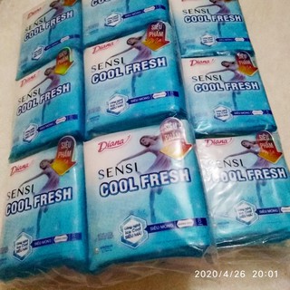 6 gói Băng vệ sinh Diana Sensi Cool Fresh - Không cánh - 8 miếng