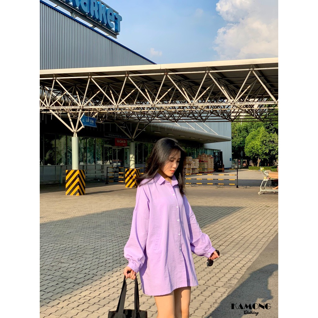 Áo sơ mi unisex túi mổ khoác nhẹ KAMONG A059 | BigBuy360 - bigbuy360.vn