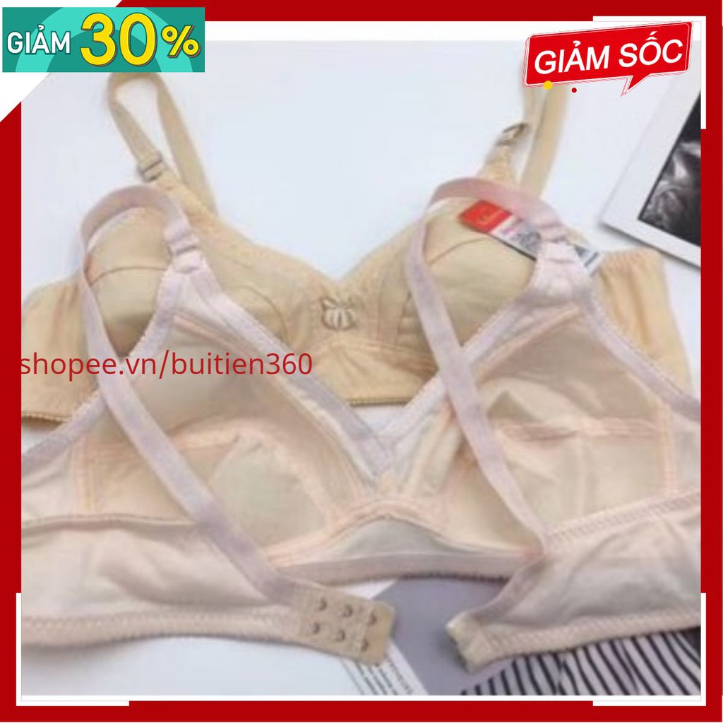 Aó ngực mỏng không mút không gọng A688 CUP B quả to big size cotton cho bà bầu bà già người già người béo mập ngực to | BigBuy360 - bigbuy360.vn