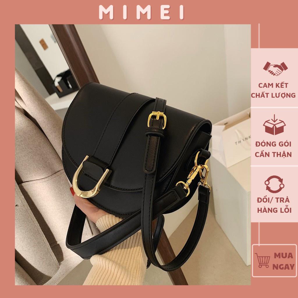 Túi xách da nữ mềm đeo chéo bán nguyệt đáy lớn thời trang - M04