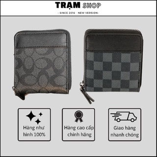 Ví khóa kéo nam nữ da pu kiểu đứng tiện lợi phong cách | trạm shop