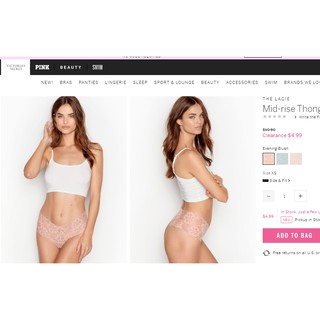 [Hàng mới về - Bill USA] Quần lót ren lọt khe sexy Victoria Secret 19 XS
