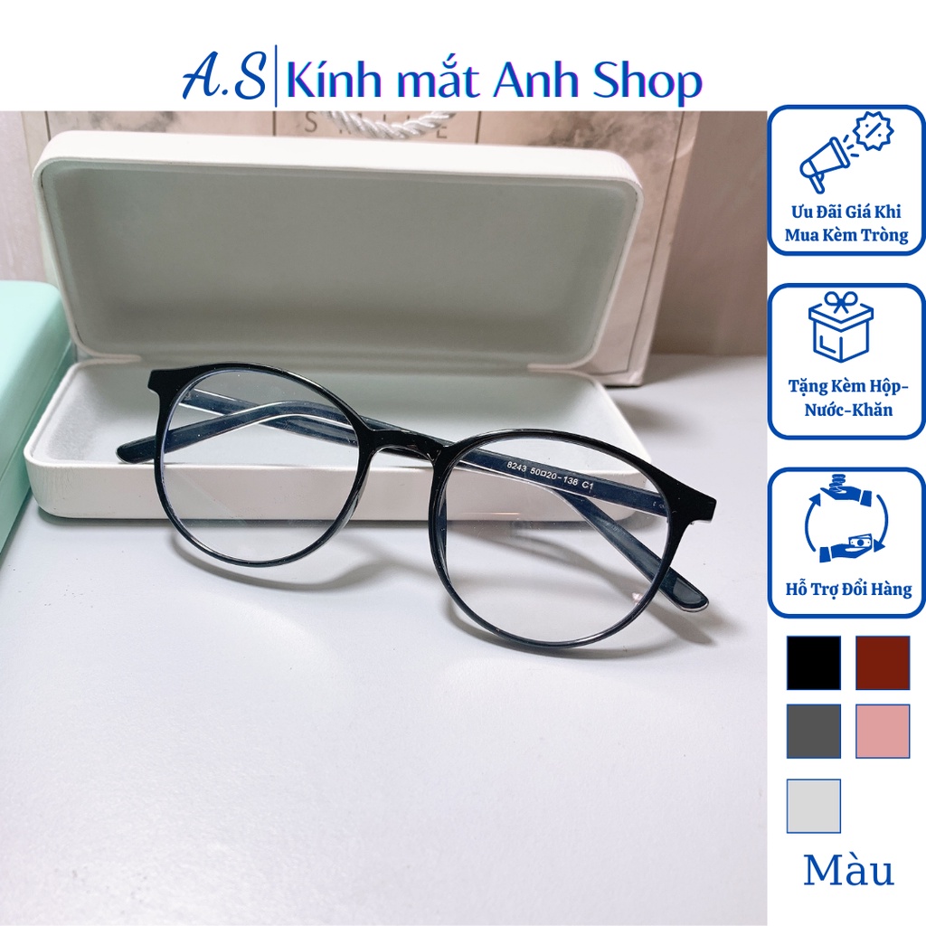 Kính tròn thời trang nhựa dẻo bền đẹp nhiều màu sắc 8243