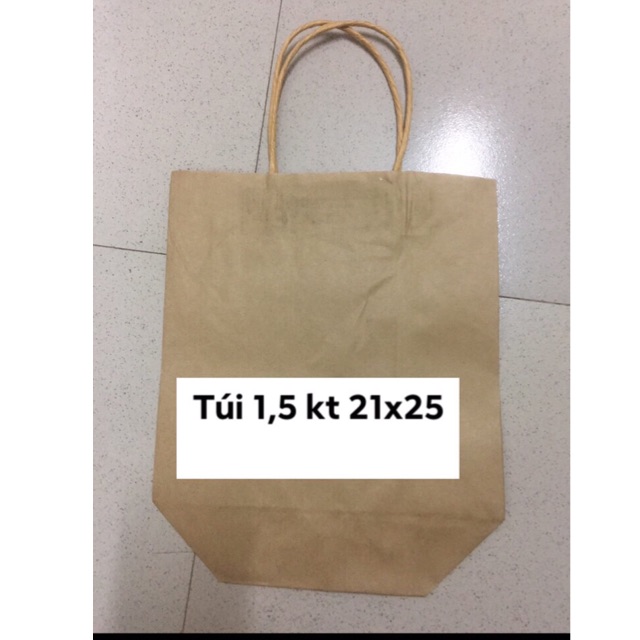 Combo 100 túi có quai loại túi 1,5 kt 21x25