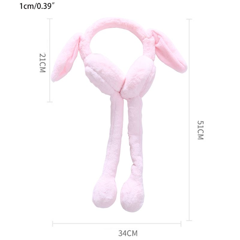 Băng Đô Tai Thỏ Bằng Vải Lông Dày Dặn Ấm Áp Dễ Thương Dành Cho Người Lớn Và Trẻ Em