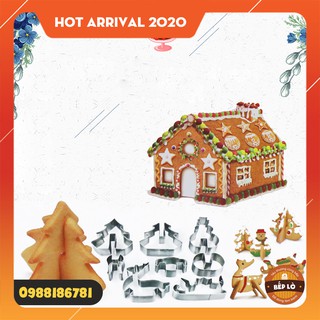 Bộ khuôn bánh quy Giáng Sinh 3D bằng thép không gỉ SIÊU ĐẸP