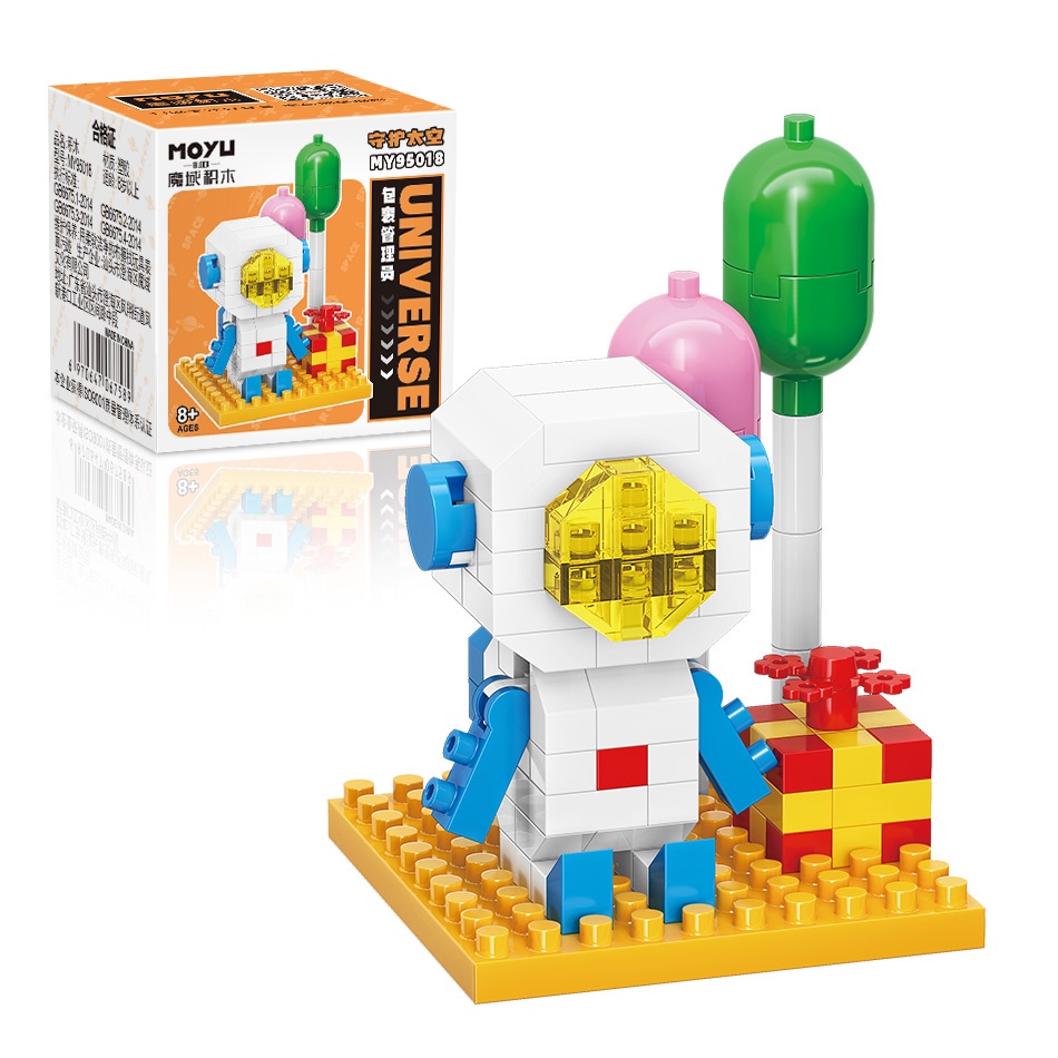 Bộ Đồ Chơi Lắp Ráp Mô Hình Phi Hành Gia Hoạt Hình 3D Sáng Tạo Dành Cho Trẻ Em