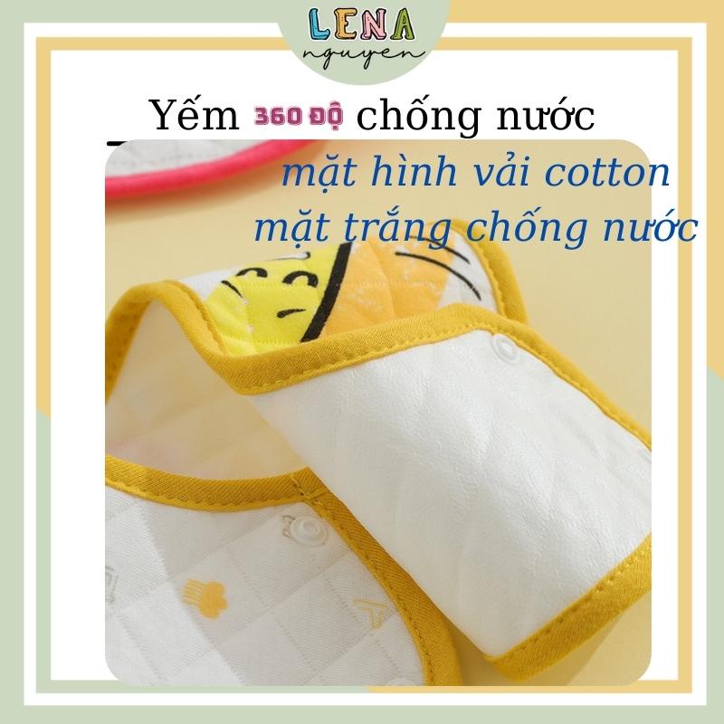 Yếm 360 độ yếm ăn dặm chống nước 100% cotton mềm mại giá rẻ