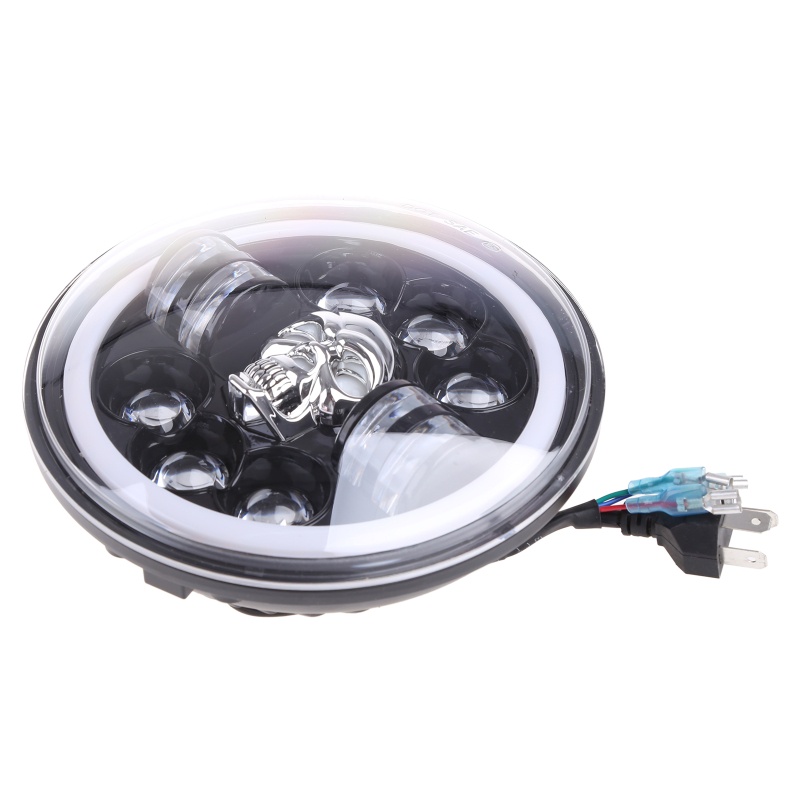 Đèn Pha LED 60W 7inch Hình Đầu Lâu Cho Wrangler