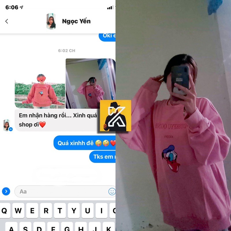 Áo Sweater Nỉ Vịt DONAID ulzzang unisex pqk