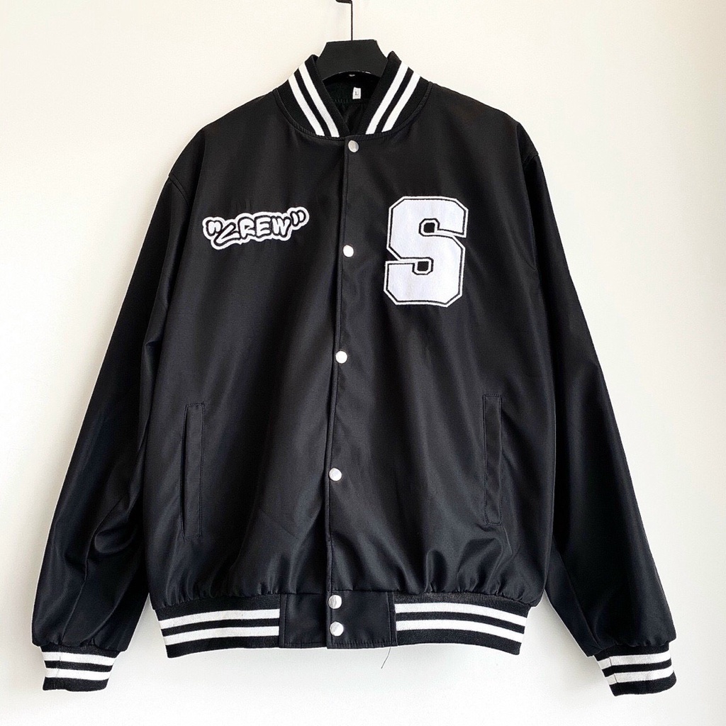ÁO KHOÁC BOMBER 07 ĐEN CHẤT LIỆU DÙ 2 LỚP