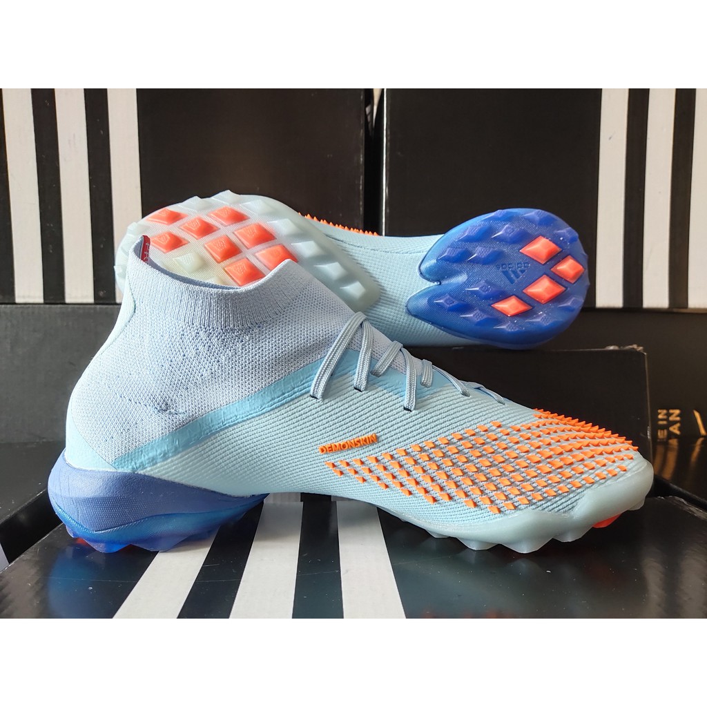 Giày đá bóng sân cỏ nhân tạo cao cấp giá rẻ Adidas Predator Mutator 20.1 TF Xanh Dương Cam