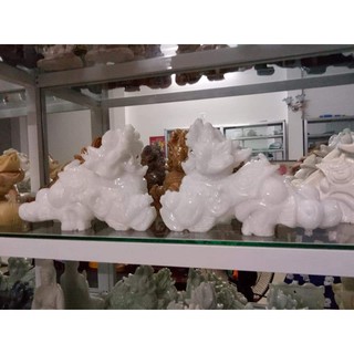 Tỳ hưu đá trắng 15cm, 20cm (đá nguyên khối)