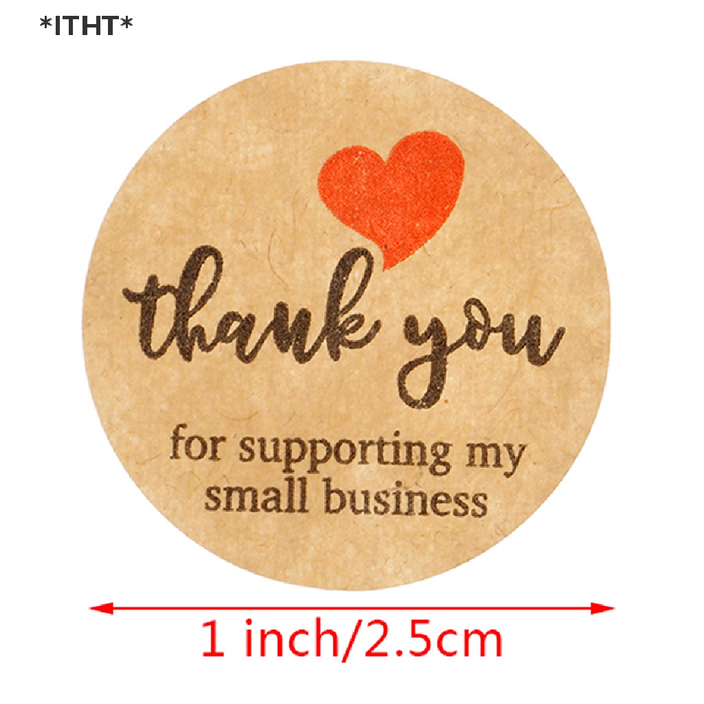 Set 500 Miếng Dán Tròn In Chữ Thank You Trang Trí Đa Ứng Dụng