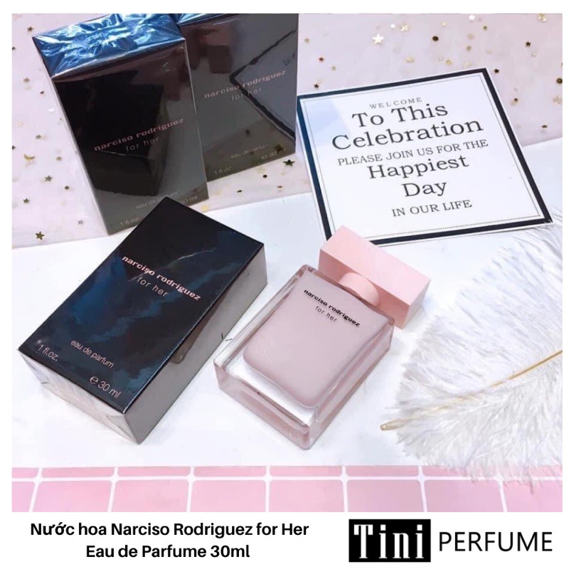 Nước hoa Narciso Rodriguez for Her Eau de Parfume 30-50ml Hồng Nhạt
