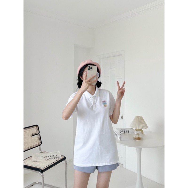 Áo poloFull size unisex Gấu Thỏ Heo