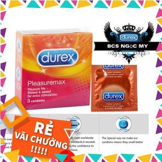 Bao Cao Su CÓ GÂN GAI Durex PleasuareMax Hộp 3 Cái