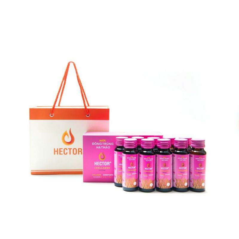 Nước Uống Đông Trùng Hạ Thảo HECTOR COLAGEN Combo 5 Chai - 50ml Hàng Chính Hãng
