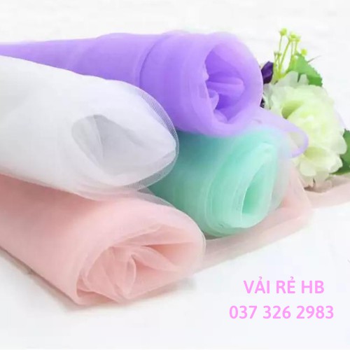 Vải lưới voan trắng khổ 1'5m, phông rèm chụp ảnh nail, trang trí của Vải rẻ HB shop