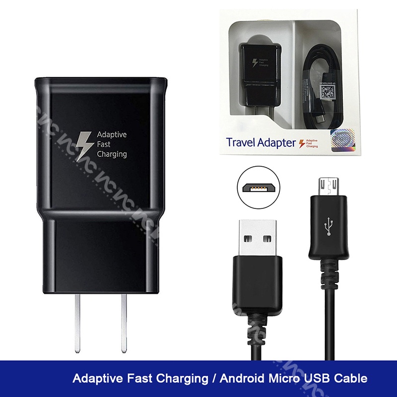 Android Charger, Fast Phone Charger Android Fast Charging Plug Wall Charger with 1.2M Micro USB Charger Cable Compatible for Samsung Galaxy S7,S6,J8,J7,J3V, OPPO and More