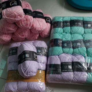 Len cotton milk tím , hồng