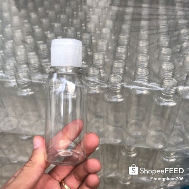 Combo 500 chai nhựa nắp bật 100ml