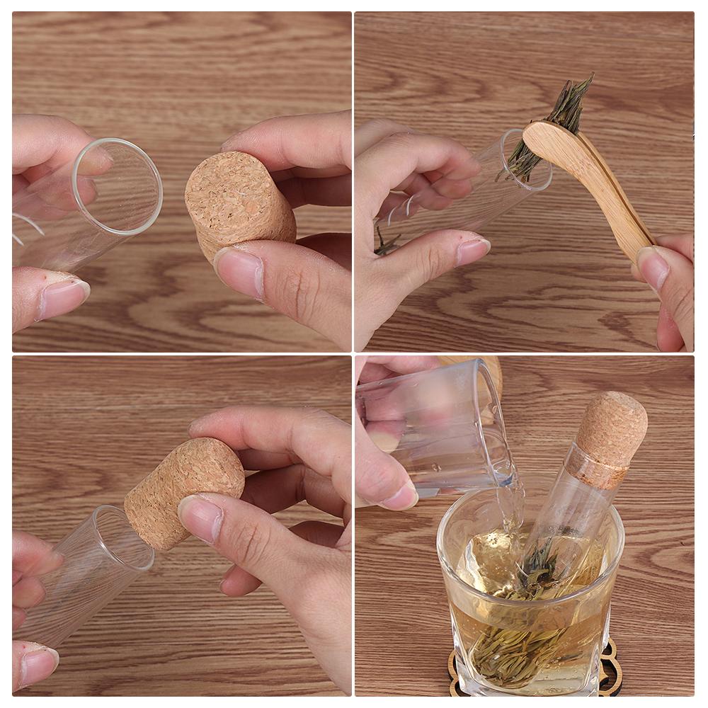 GOGOUP Muỗng Lọc Trà Bằng Kính Có Ống Hút Tiện Dụng Cho Gia Đình